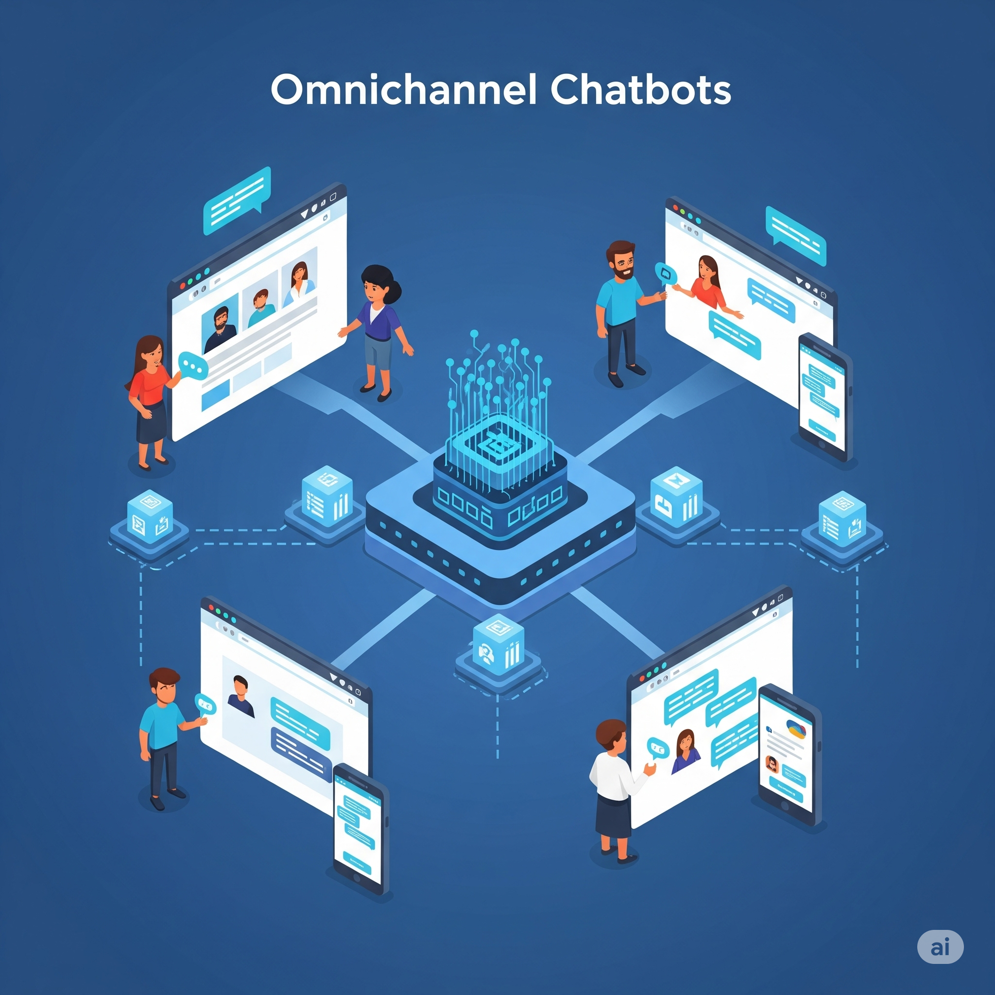 Chatbot and omnichannel icon