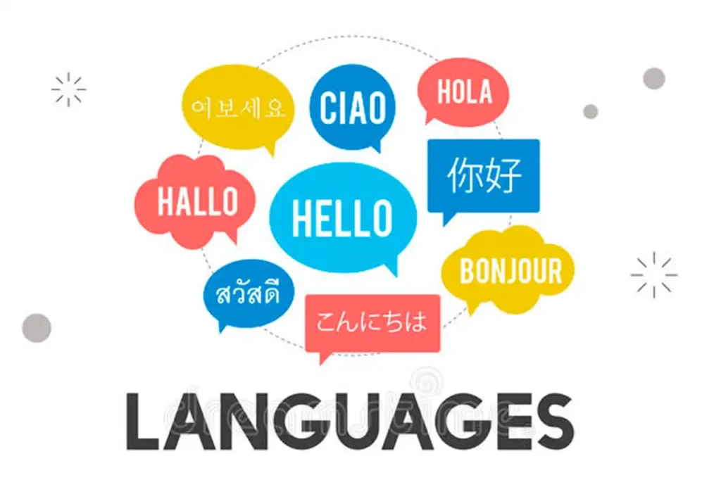 Diverse group of customer support agents using different languages