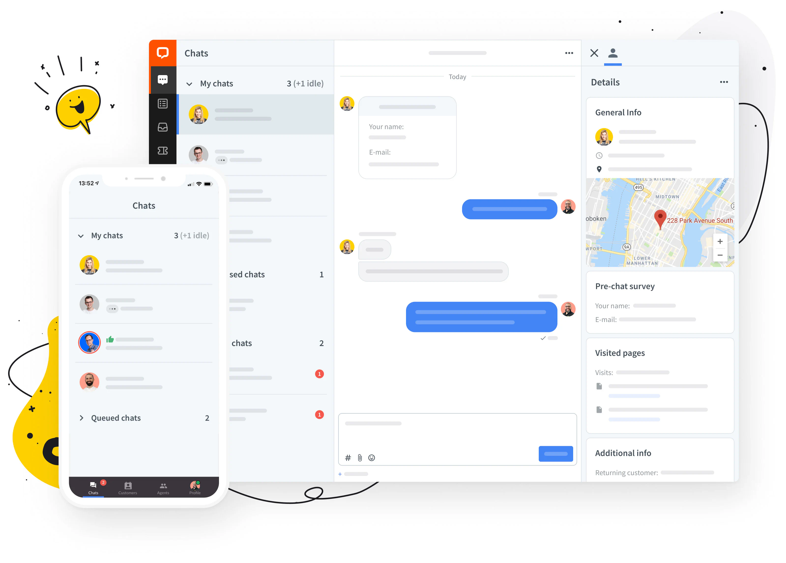 Team managing chat conversations
