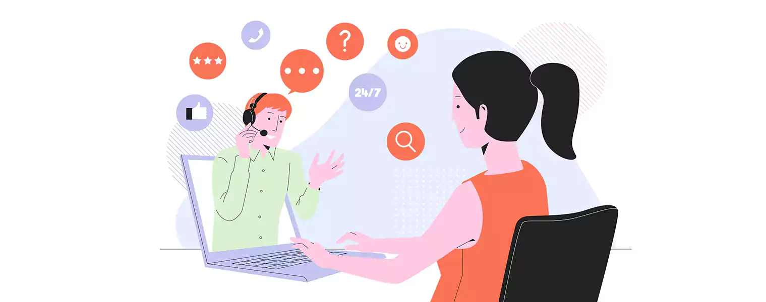 Virtual assistant support icon
